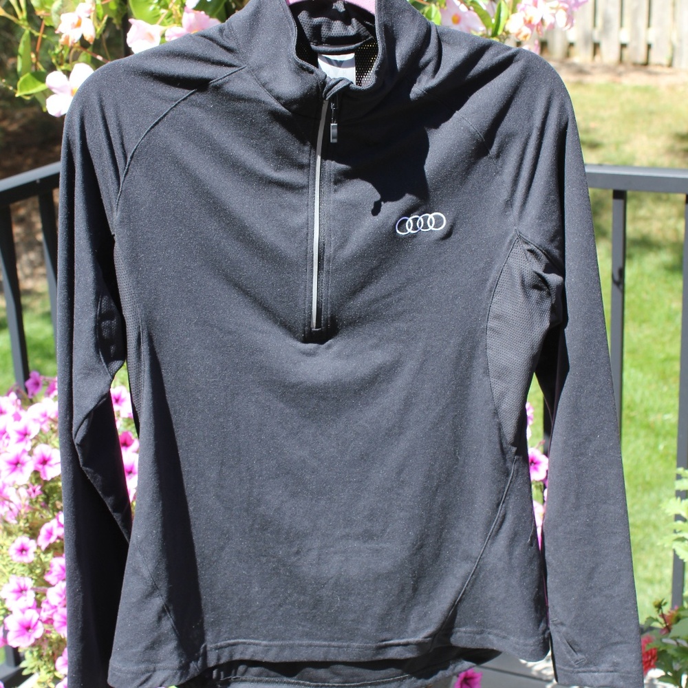 Audi Long Sleeve 3/4 Zip Women's Shirt Black New without Tags Size Medium